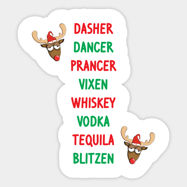 Reindeer Names Sticker by topher